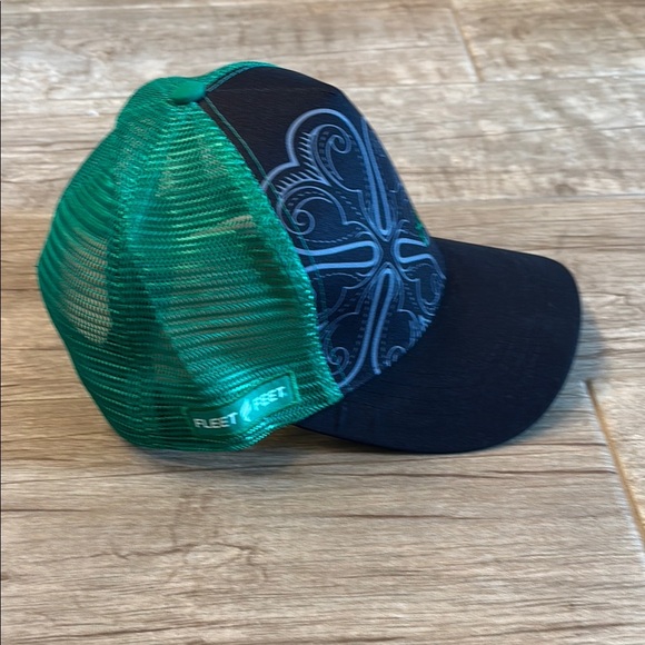 Green and Black Shamrock Hat - Picture 2 of 2